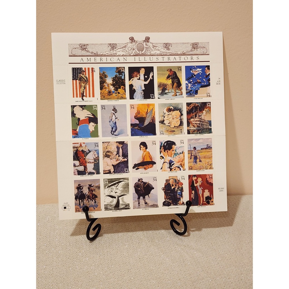 American Illustrators 2000 Classic Collection USA‎ Stamps Uncut Sheet